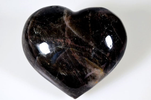 Black Moonstone Heart