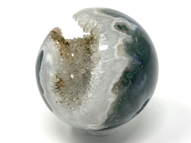 Druzy Moss Agate Sphere